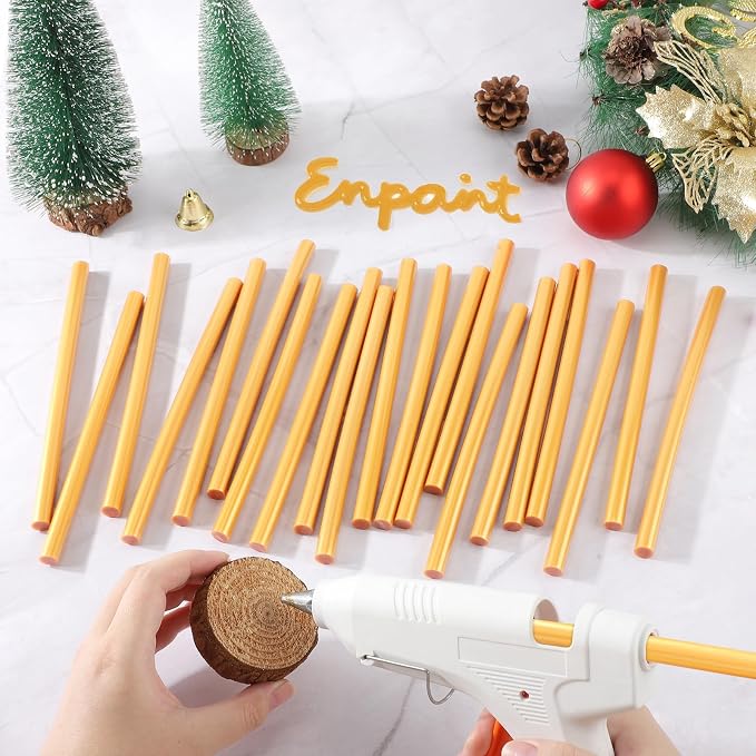 72 Pack Metallic Gold Hot Glue Sticks, Wedding Cards, Decoration, Car Dent