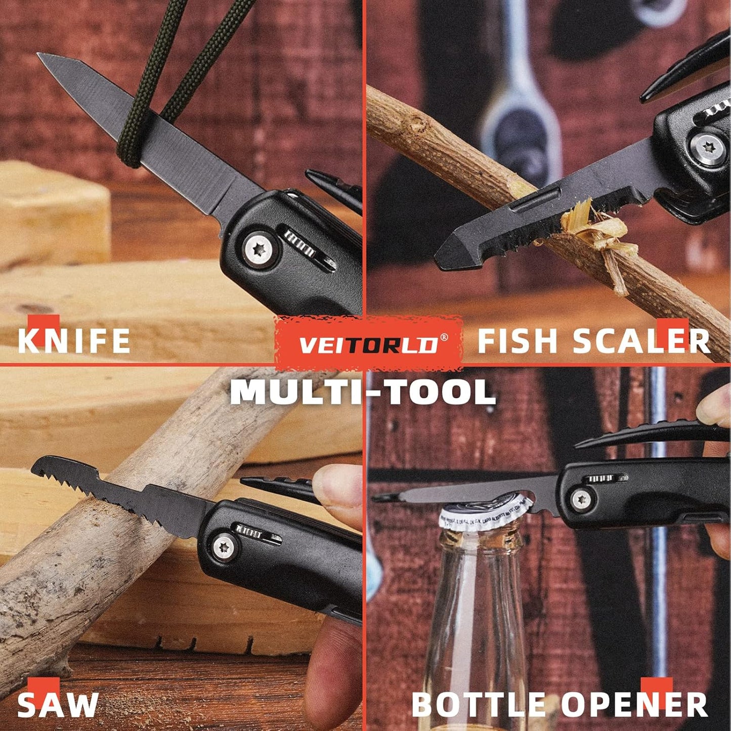 VEITORLD Gifts for Dad from Daughter Son, All in One Tools Hammer Multitool, Stocking Stuffers for Dad Who Wants Nothing, Christmas Birthday Gift Ideas for Men Father, Cool Gadgets, Presents for Dad