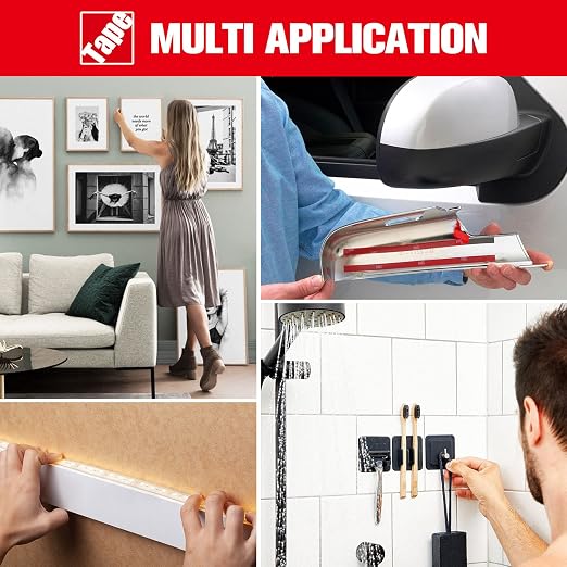 Double Sided Tape Heavy Duty, Waterproof Mounting Foam Tape, 33ft Length