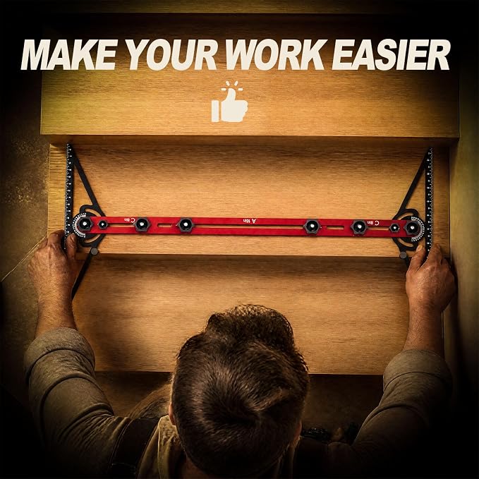 Stair Tread Template Tool, Dual-Lock Adjustable Stair Gauge | 8-60 in