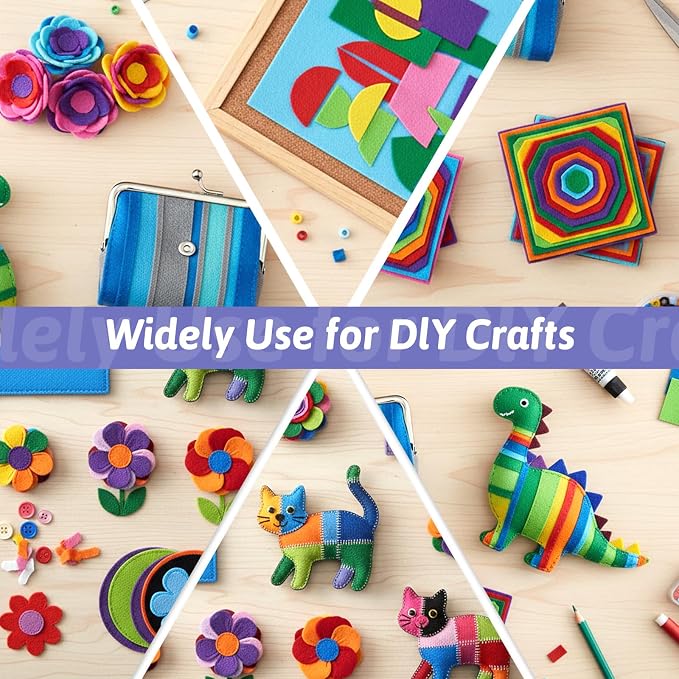 120 Pcs 12 x 12 Inch Felt Sheets