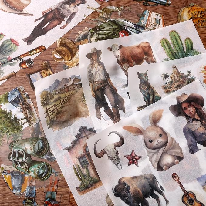 Egypt Travel Scrapbook Stickers 20 Sheets 240 Pre-Cut Washi Stickers PET