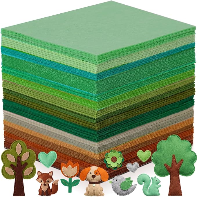 Tegeme 100 Pcs 8 x 12 Inches Felt Fabric Sheet