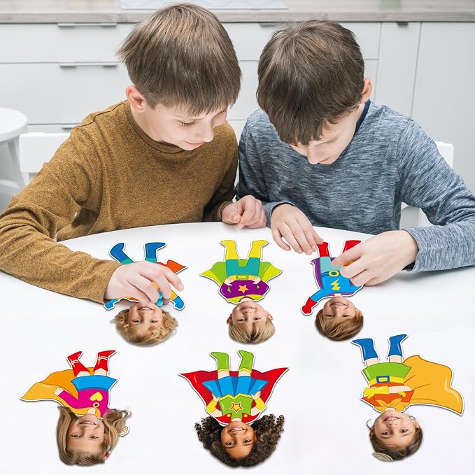 48Pcs Super Themed Cutouts Bulletin Board Decorations Hero Theme Paper Cut Outs
