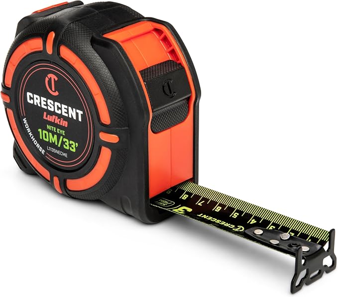 Crescent Lufkin 10 Meter / 35 Ft. Ft. WORKHORSE NITE EYE Tape Measure |