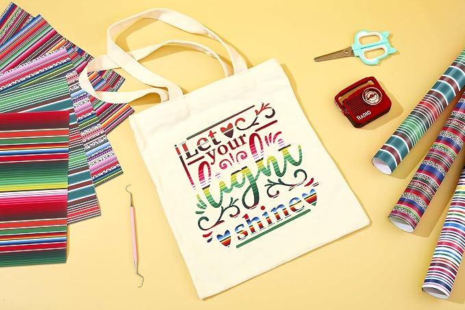 Tintnut Mexican Serape Heat Transfer Vinyl, easy cut & weed, stretch washable