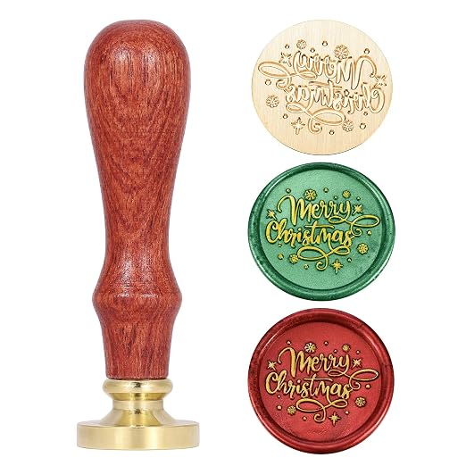 Yoption Wax Seal Kit, Merry Christmas Wax Seal Stamp, Christmas Cards, Wine