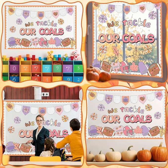 Thanksgiving Football Bulletin Board Team Spirit Autumn Sports Theme Party