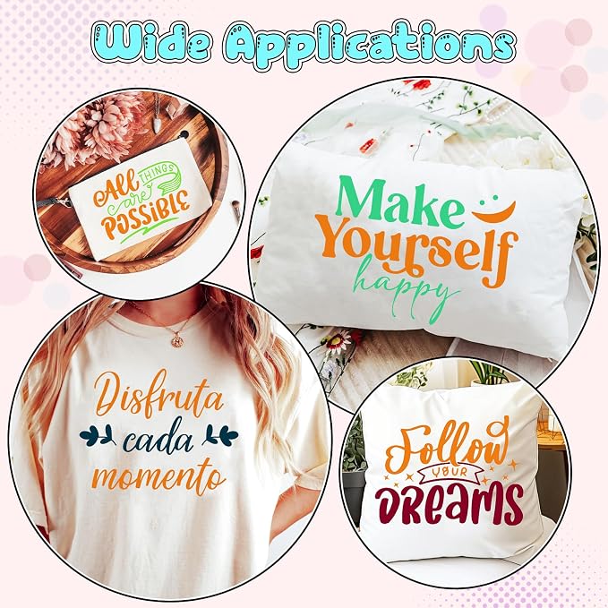 Tintnut Carrot Curl Color Heat Transfer Vinyl, easy cut & weed, stretch washable