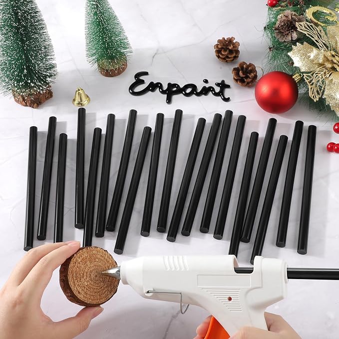 72pcs Black Hot Glue Sticks, 0.43"x8" Full Size Glue Sticks