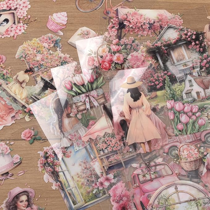 Scrapbooking Stickers 20 Sheets Pre-Cut 120 Pet Stickers People Sticker Books