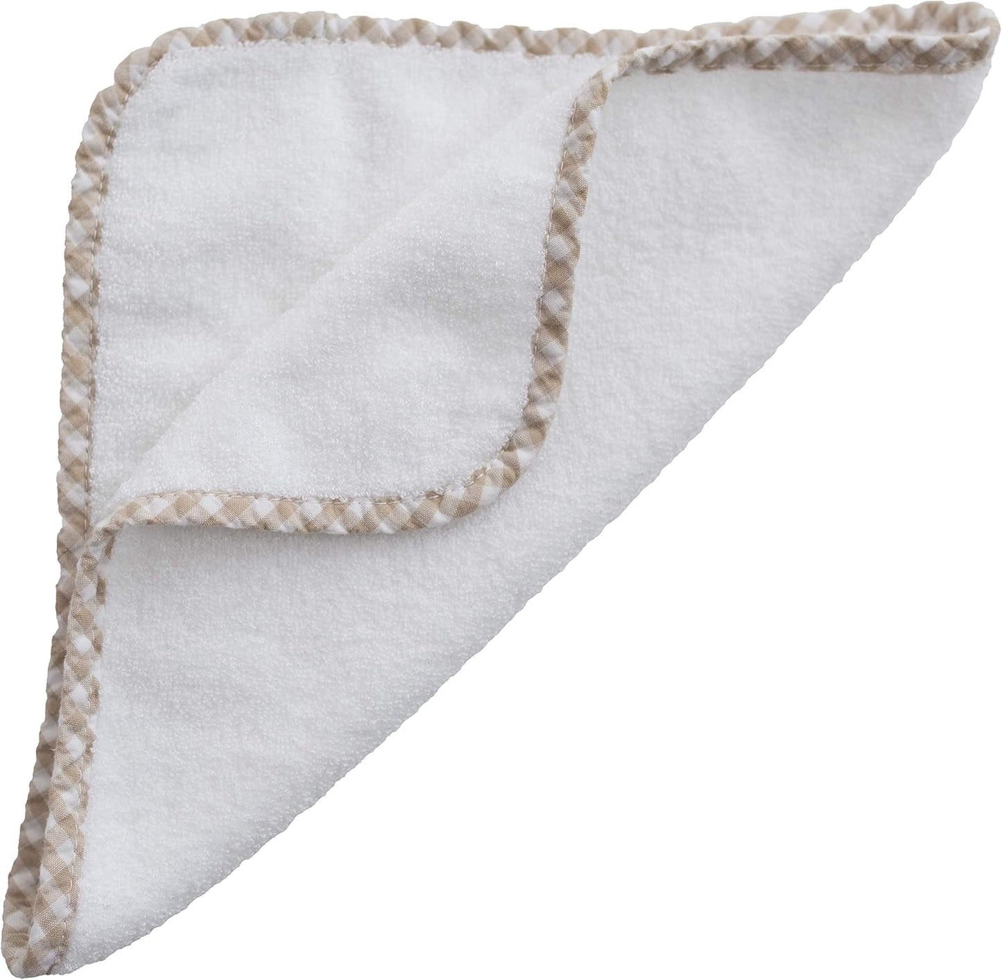 Channing & Yates Organic Baby Washcloth Set Premium Boutique- (6 Pack Wash Cloth) - Softest Face Towels or Washcloths for Eczema - Child or Adult Essentials for Bath (Beige/White)