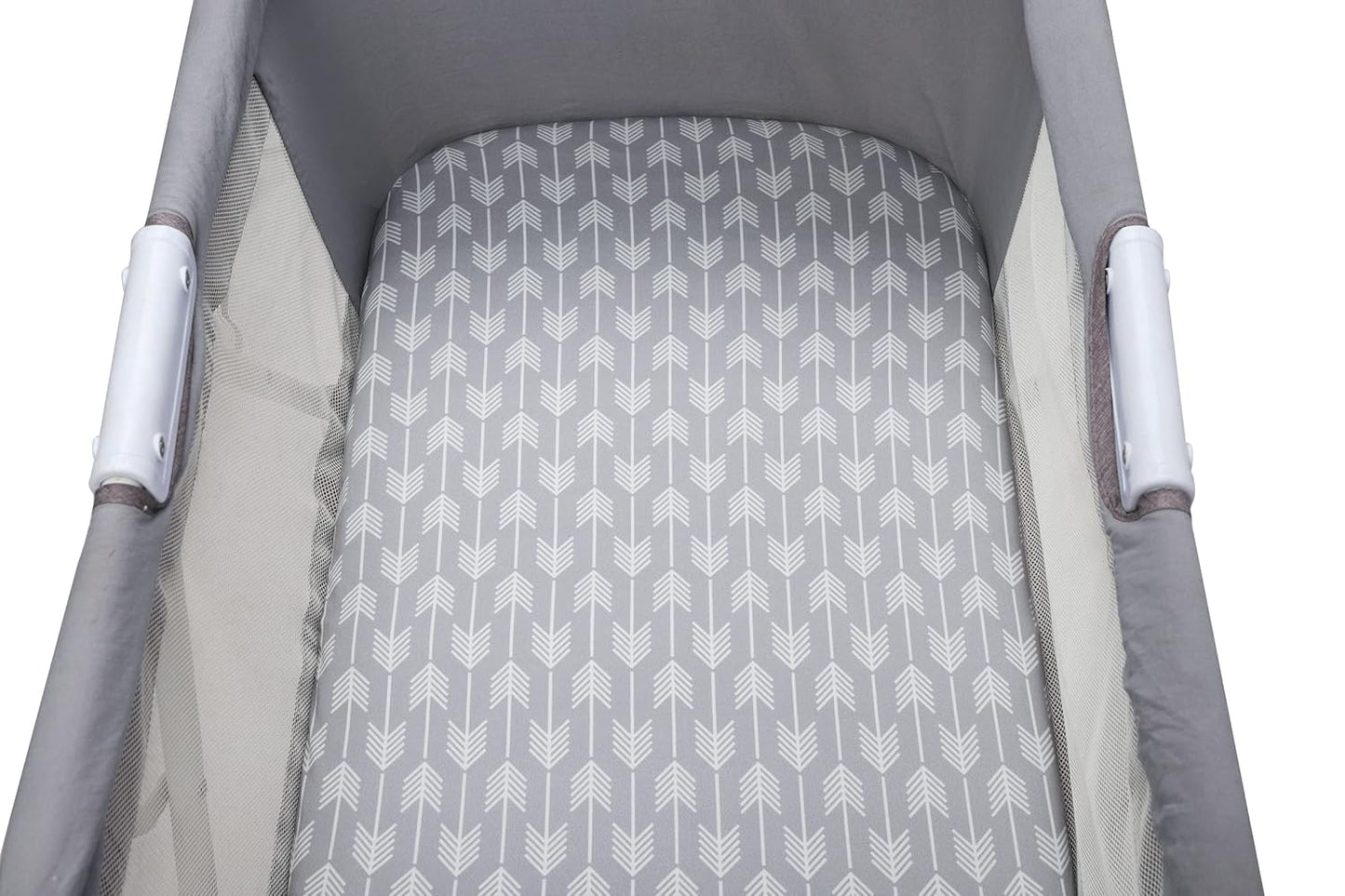 Onacosht Bassinet Sheets for Baby Boy and Girl, Stretchy Breathable Fitted Sheet Universal for Bassinet Cradle Hourglass Oval Rectangle Pad/Mattress, 4 Pack Stripe Star Cloud and Arrow Printing