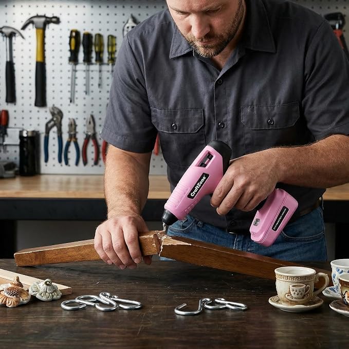 Cordless Hot Glue Gun | 8V Rechargeable Fast Preheating Glue Gun Kit