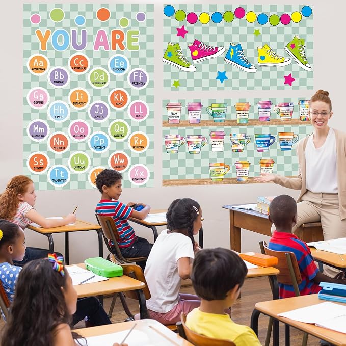 Green Checkered Bulletin Board Paper Roll Retro Hippie Green Bulletin Board