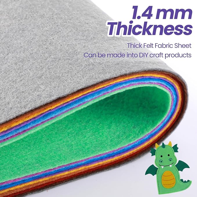 Peryiter 150 Pcs Fall Felt Sheets Bulk