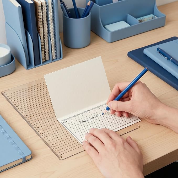 2 Pack Straight Line Writing Template, 11 Inch Calligraphy Guide Ruler