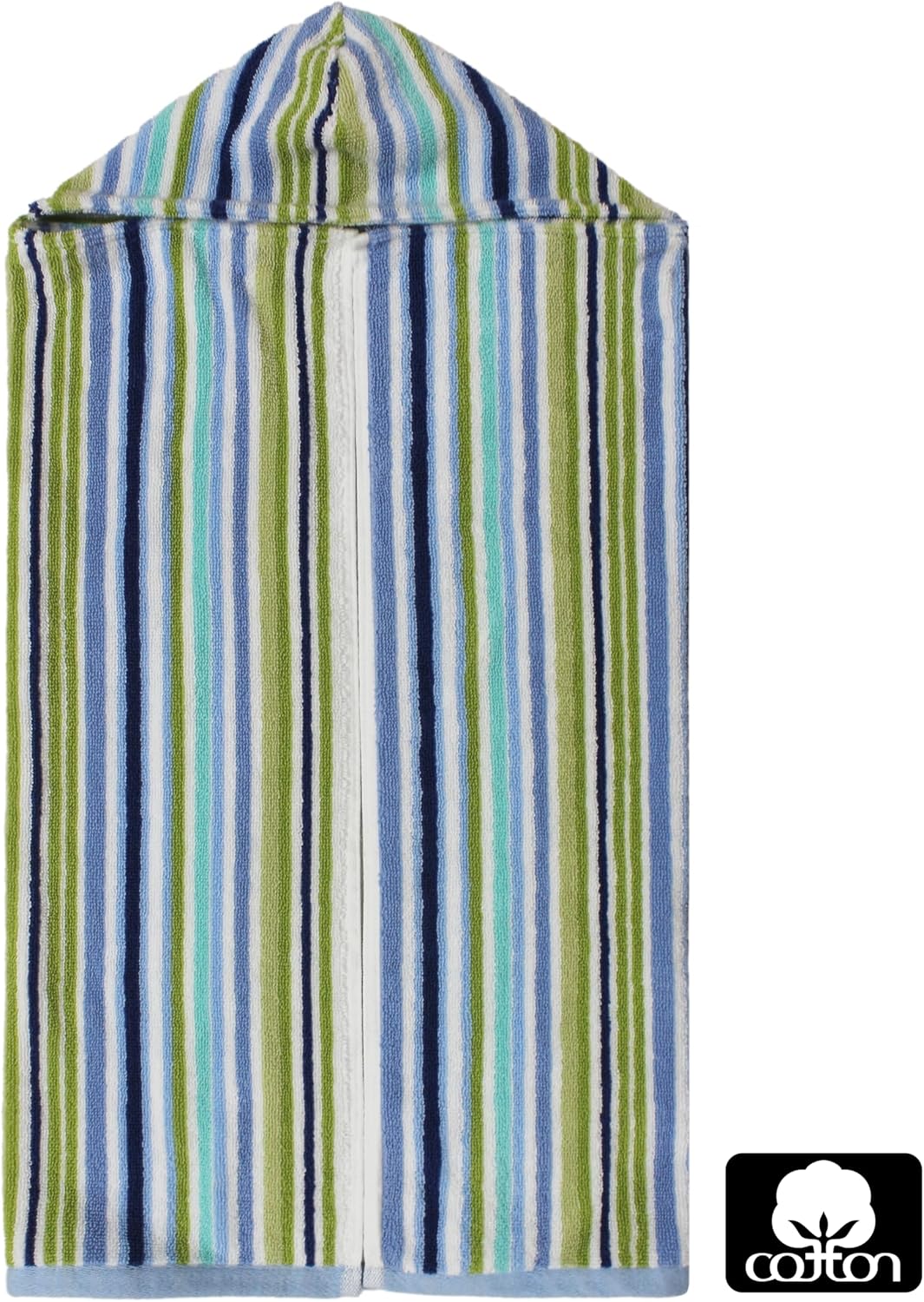 ORIGINAL KIDS Hooded Baby Towel for Newborn - 100% Cotton Large Baby Bath Towels with Hood for Boys, Girls, Infants, Toddler - Extra Absorbent & Soft Newborn Bath Essentials - Large 24x30 - Blue Multi