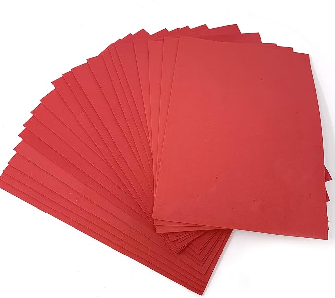 Allgala 20-Value-Pack EVA Foam Paper 8x12 Inch Sheets-Red-CF85303