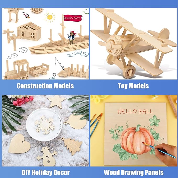 16 Pack Basswood Plywood Sheets 12 x 12 x 1/5 Inch-5 mm Thick Basswood Plywood