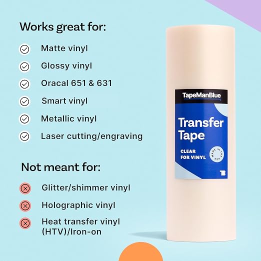 TapeManBlue Clear Transfer Tape