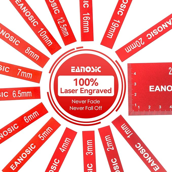 EANOSIC Metric Setup Blocks Height Gauge Set, Bars Include Laser Engraved Size