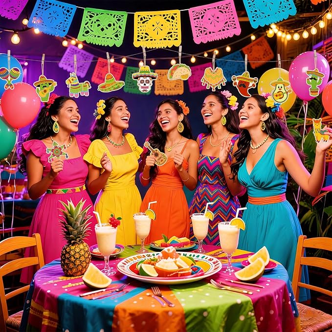 36PCS Wooden Cinco De Mayo Crafts Decorations Mexico Crafts