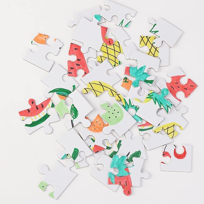 Mr. Pen- Blank Puzzle, 8 Pack, 28 Pieces/Pack, 5.5" x 8.1" | Blank Puzzles to
