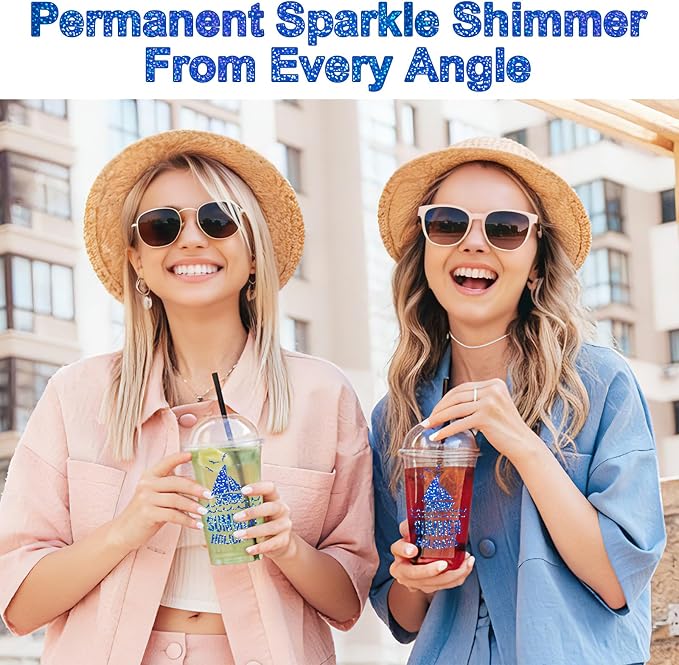 TECKWRAP Sparkle Blue Holographic Vinyl Permanent Metallic Chrome Vinyl 1ft x