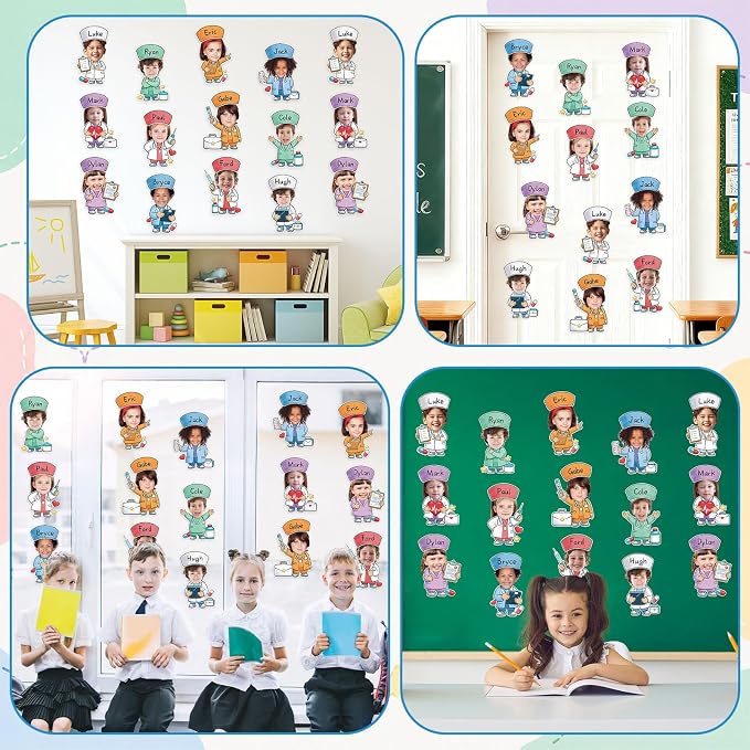 60pcs Nurse Theme DIY Cutouts Healthcare Bulletin Board Decorations Set Doctor