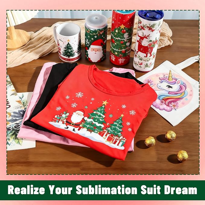 Joyclub 5 PCS Unisex Sublimation Blanks Bulk Polyester T Shirts
