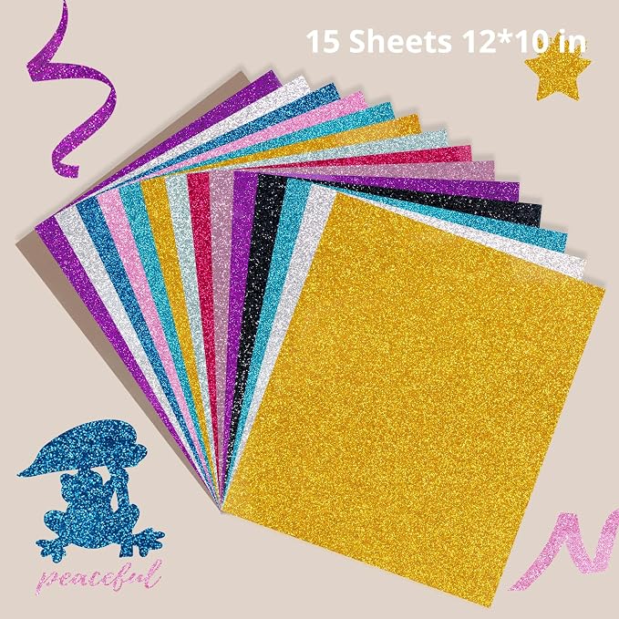 HTVRONT Glitter Heat Transfer Vinyl