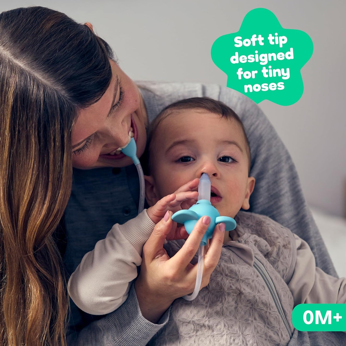 Booger Buddy Nasal Aspirator, Elephant - with LED Light for Babies & Toddlers – BPA-Free Snot Remover for Infant Stuffy Nose and Congestion Relief – Easy to Clean Design