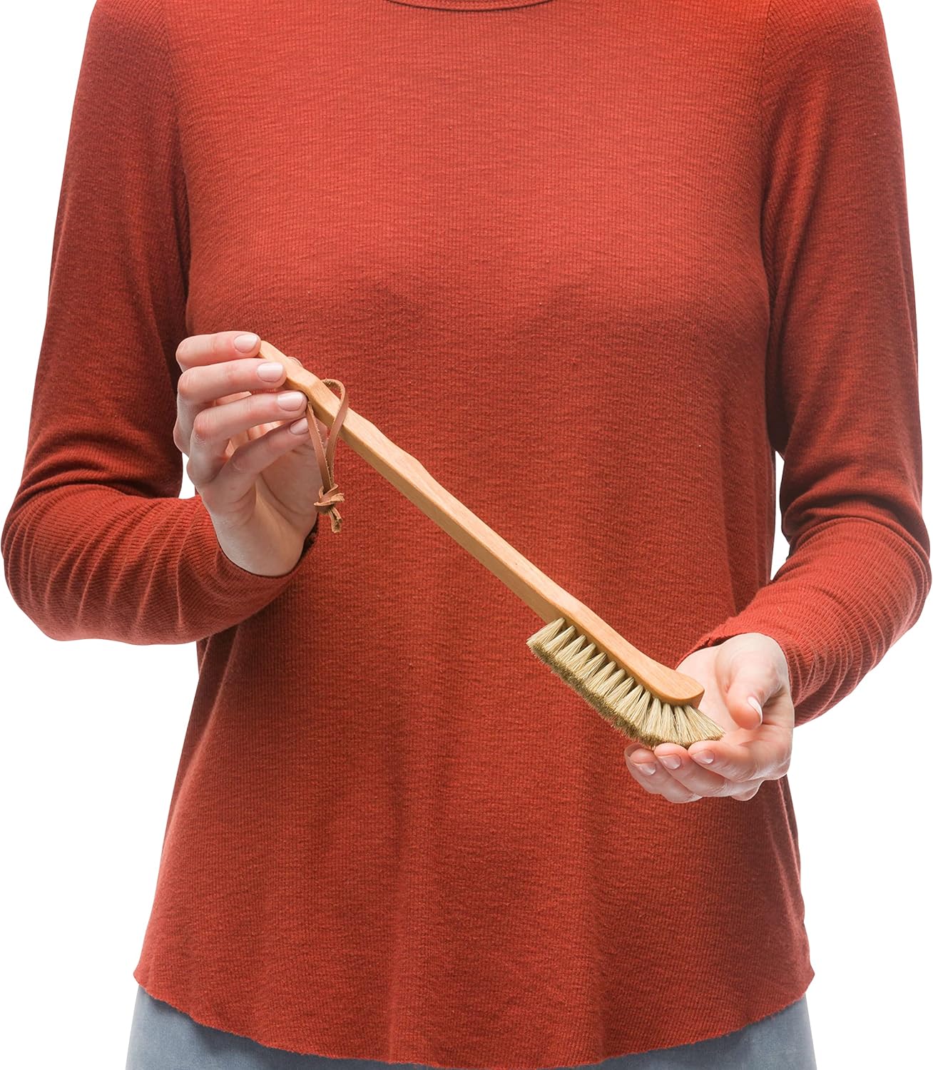Redecker Ultra-Slim Horsehair Bottle Brush, Curved Oiled Beechwood Handle, 9-1/4-Inches Long, Made in Germany