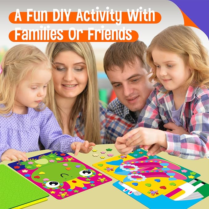 SpriteGru Foam Sticker Art Activity, 10 Princess & Castle Art Board