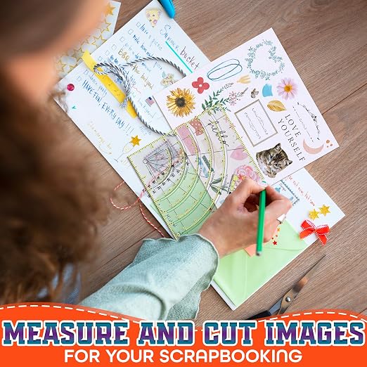 8.1 x 8.1 Inch Precision Slotted Quilting Ruler – 1/8" Grid Lines Transparent