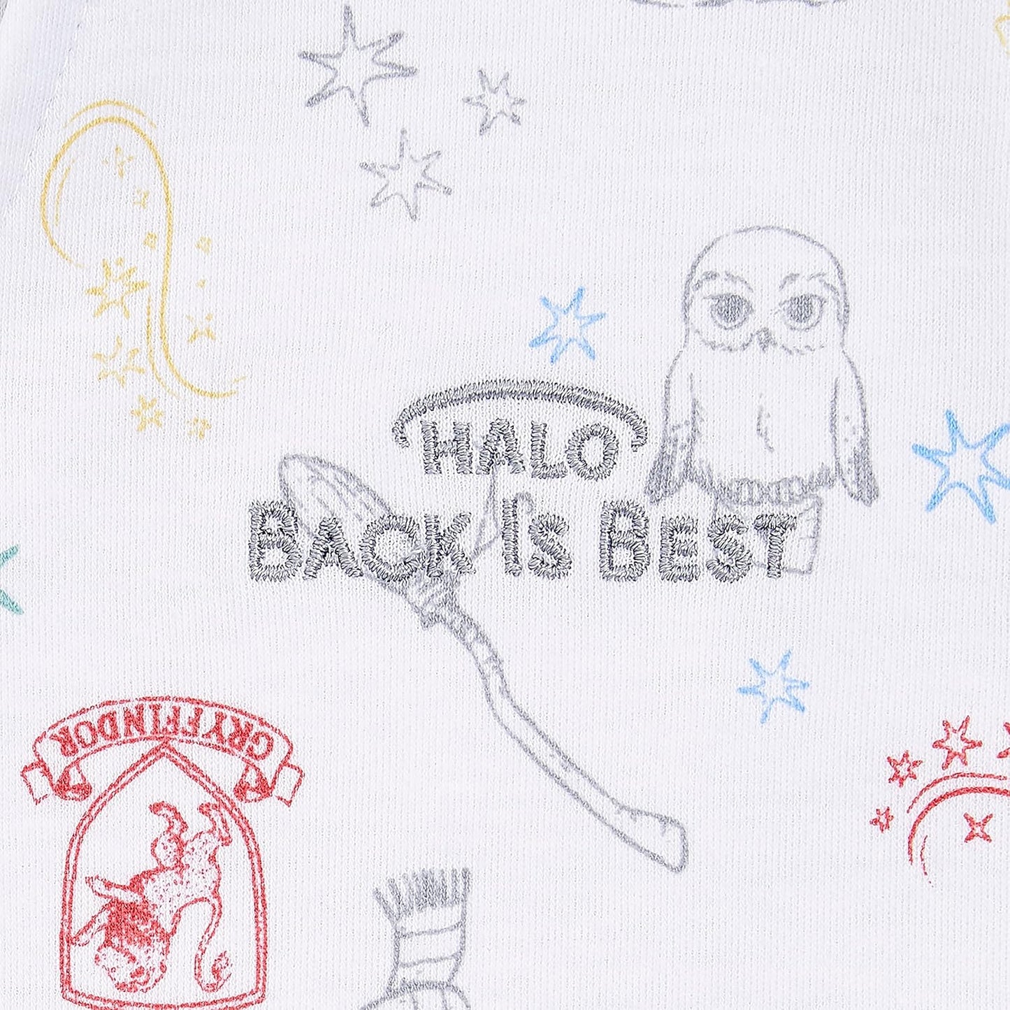 HALO Harry Potter 100% Cotton Sleepsack Swaddle, 3-Way Adjustable Wearable Blanket, TOG 1.5, Harry Potter Enchanted, Small, 3-6 Months