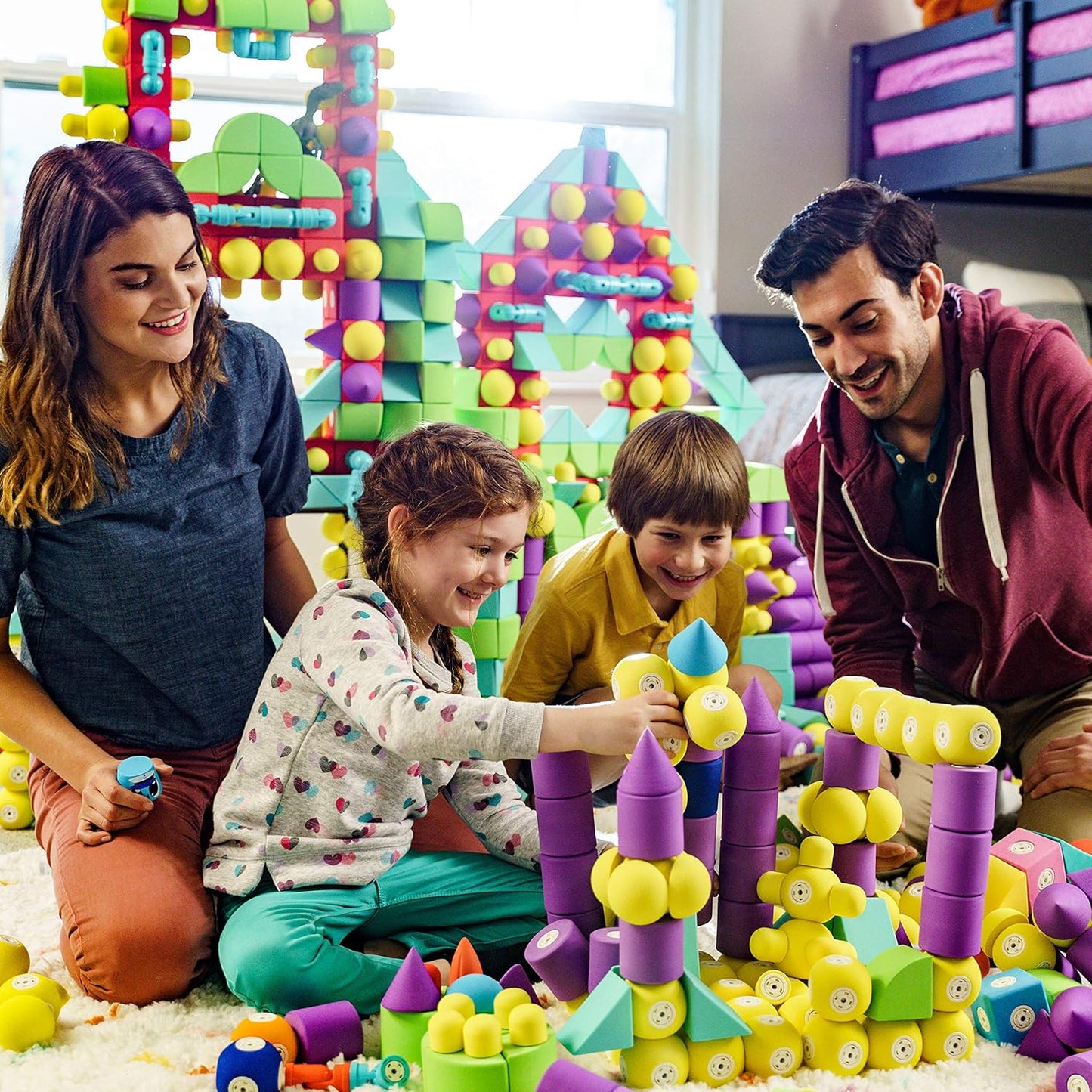 Blockaroo Magnetic Foam Building Blocks - 17-Piece Critter Set, Bath Toys for Toddlers, Preschool Toys, Bathtub Toys, Sensory Toys, Blocks for Toddlers 3-5, Engineering Toys for Kids 3-5, Bath Blocks