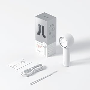 JISULIFE Mini Portable Fan-Bladeless Safe Design, Powerful Turbo Handheld Fan with 5 Speeds, 16Hrs Max Cooling Time，USB Rechargeable, Small Pocket for Travel/Lash, Gifts For Girls/Women