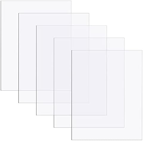Zonon 5 Pcs Polycarbonate Clear Plastic Sheets