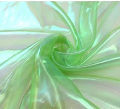 Olive Drab Iridescent Organza Fabric