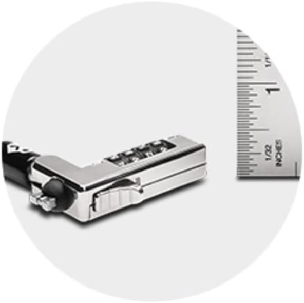 Kensington NanoSaver™ Combination Laptop Lock, Resettable Computer Security Locking Cable for Ultra-thin Laptops for HP Lenovo Asus Acer, Resettable 4-wheel Number Code (K60603WW)