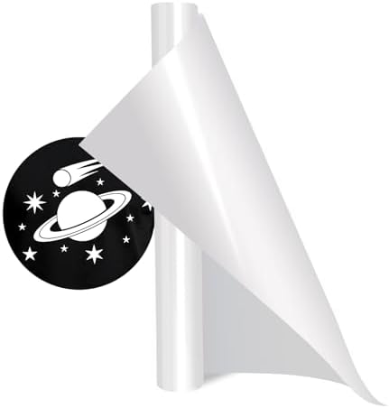 White HTV Iron on Vinyl Rolls, Silhouette or Heat Press Machine