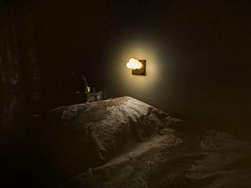 AUSAYE 4Pack LED Sensor Night Lights Plug Into Wall Lamp Cloud Night Light Cute Night Light for Adults Kids Bedroom,Bathroom,Toilet, Stairs, Kitchen,Hallway Corridor Yellow Base