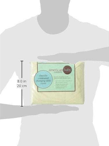 American Baby Company Heavenly Soft Chenille Fitted Contoured Changing Pad Cover,Ecru, for Boys and Girls