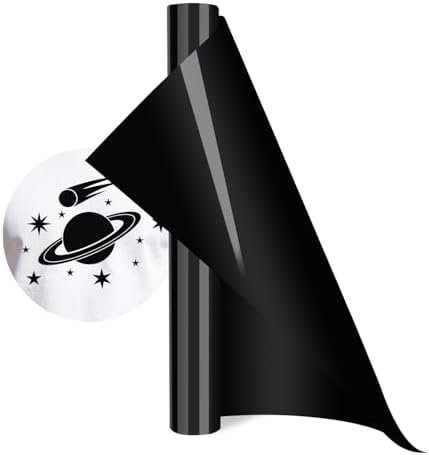 Black HTV Iron on Vinyl Rolls, Silhouette or Heat Press Machine
