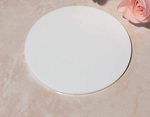 Set of 20 White Acrylic Discs, 1/8" Thick Round Transparent Circle Blanks