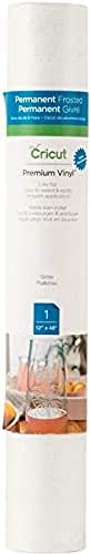 Cricut Premium Permanent Vinyl, Frosted Glitter - 4ft Roll - Compatible