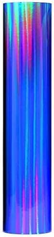 VViViD Deco65 Holographic Blue Chrome Permanent Adhesive Craft Vinyl Roll