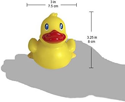 3" Rock n' Roll Rubber Duck [Sealed Hole, Floats Upright] - Baby Safe Bathtub Bathing Toy